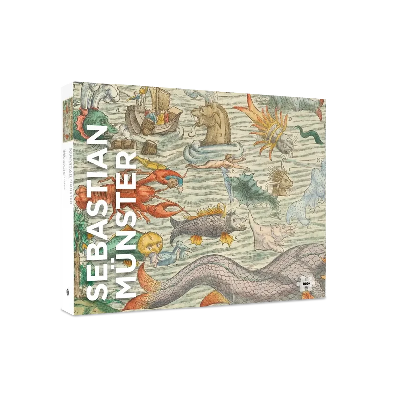 Sea Monsters by Sebastian Münster 1000 Piece Jigsaw Puzzle Pomegranate