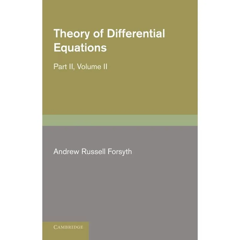 Theory of Differential Equations