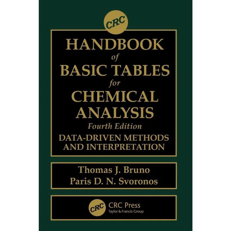 Crc Handbook of Basic Tables for Chemical Analysis