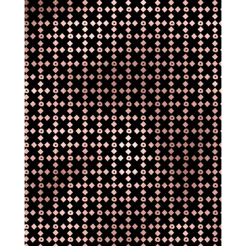 Rose Gold and Black Bohemian Composition Notebook - Large Unruled Notebook - 8x10 Blank Notebook (Softcover Journal / Notebook / Sketchbook / Diary)