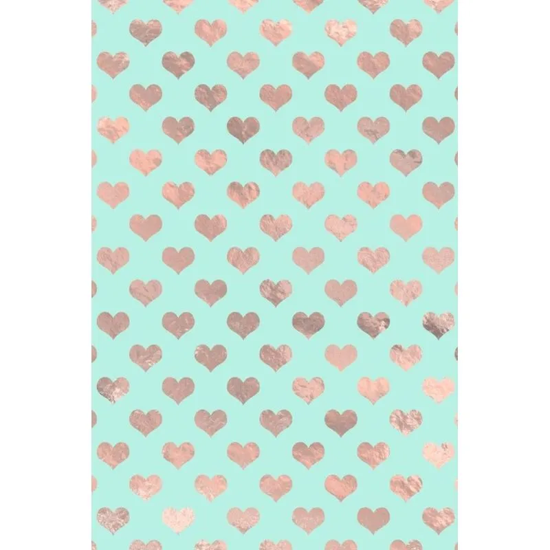 Rose Gold and Mint Composition Notebook - Small Unruled Notebook - 6x9 Blank Notebook (Softcover Journal / Notebook / Sketchbook / Diary)