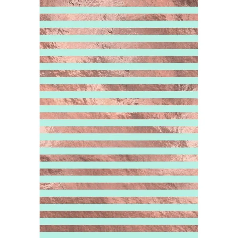 Rose Gold and Mint Composition Notebook - Small Unruled Notebook - 6x9 Blank Notebook (Softcover Journal / Notebook / Sketchbook / Diary)