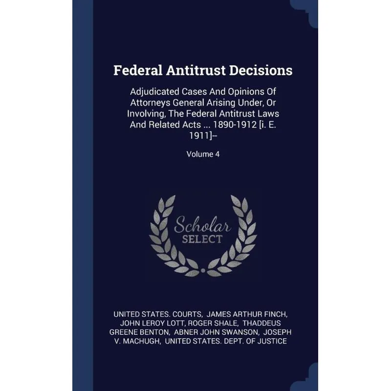 Federal Antitrust Decisions