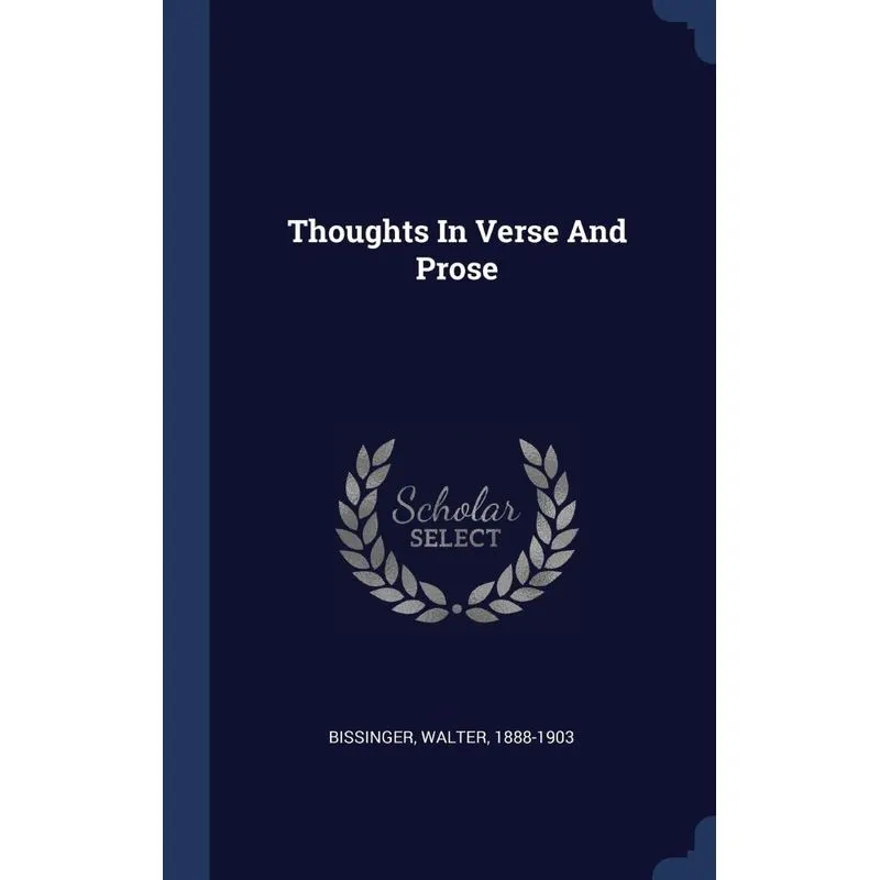 Thoughts In Verse And Prose