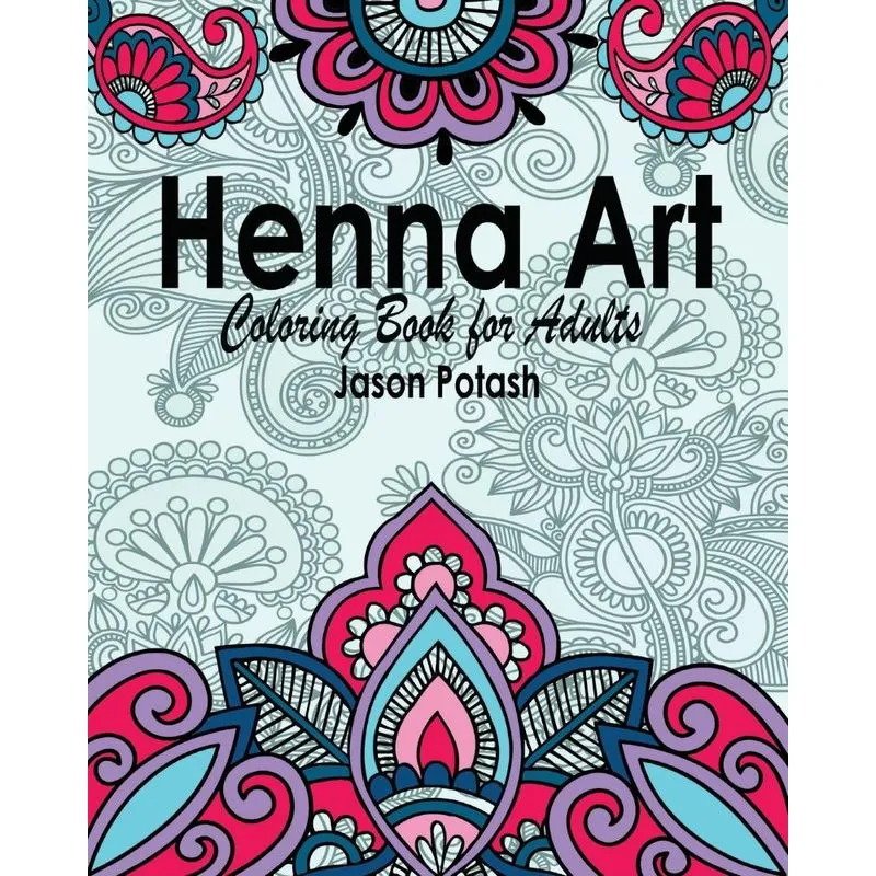 Henna Art Coloring Book for Adults