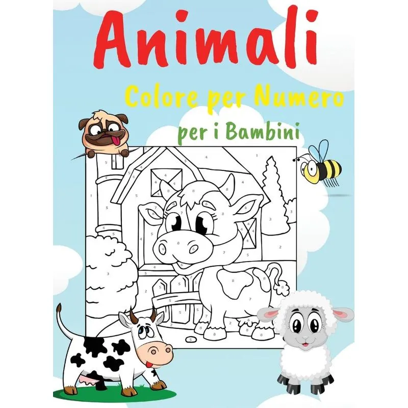 Animali Colore per Numero per i Bambini
