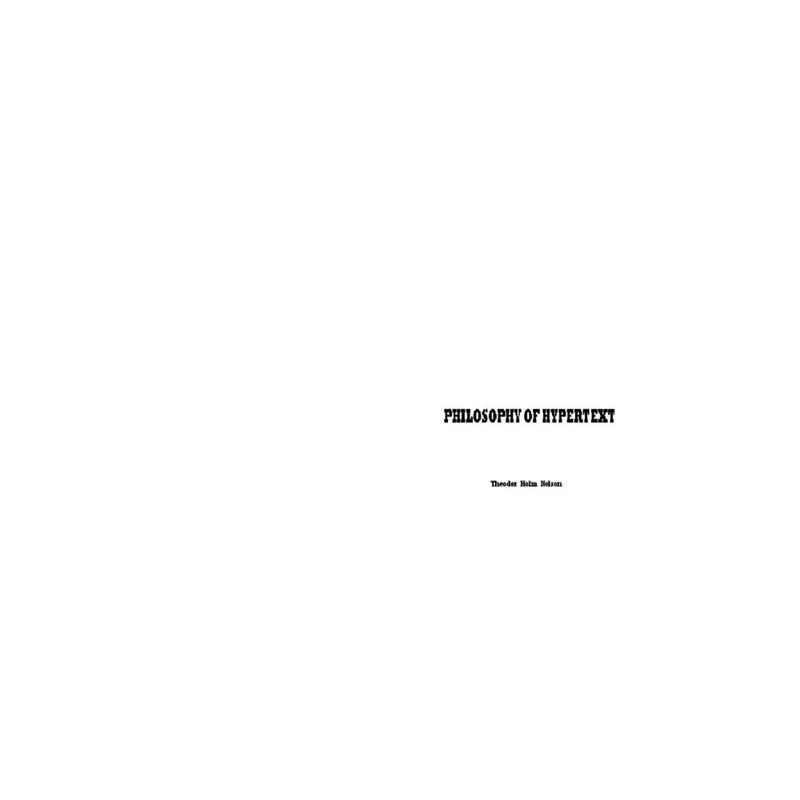Philosophy of Hypertext