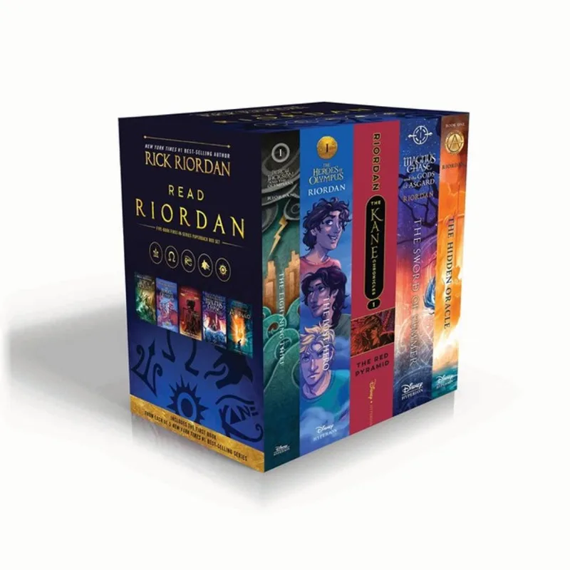 READ RIORDAN - FIVE-BOOK FIRST-IN-SERIES PAPERBACK BOX SET - EXPORT EDITION