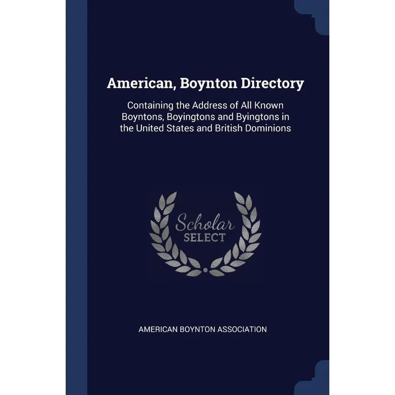 American, Boynton Directory