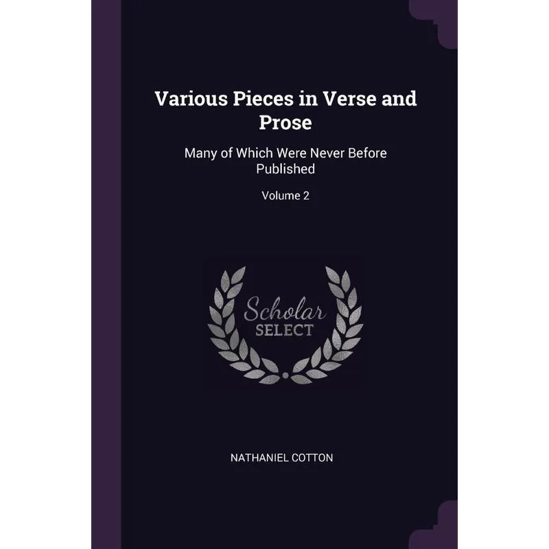 Various Pieces in Verse and Prose