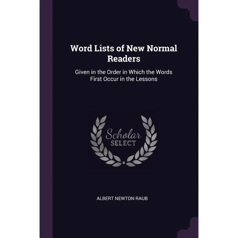 Word Lists of New Normal Readers