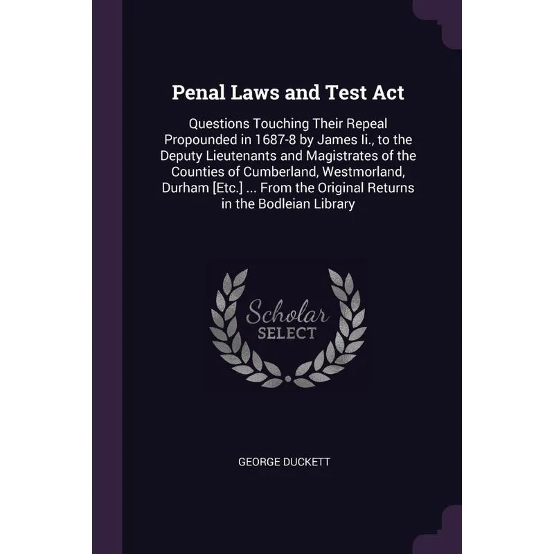 Penal Laws and Test Act
