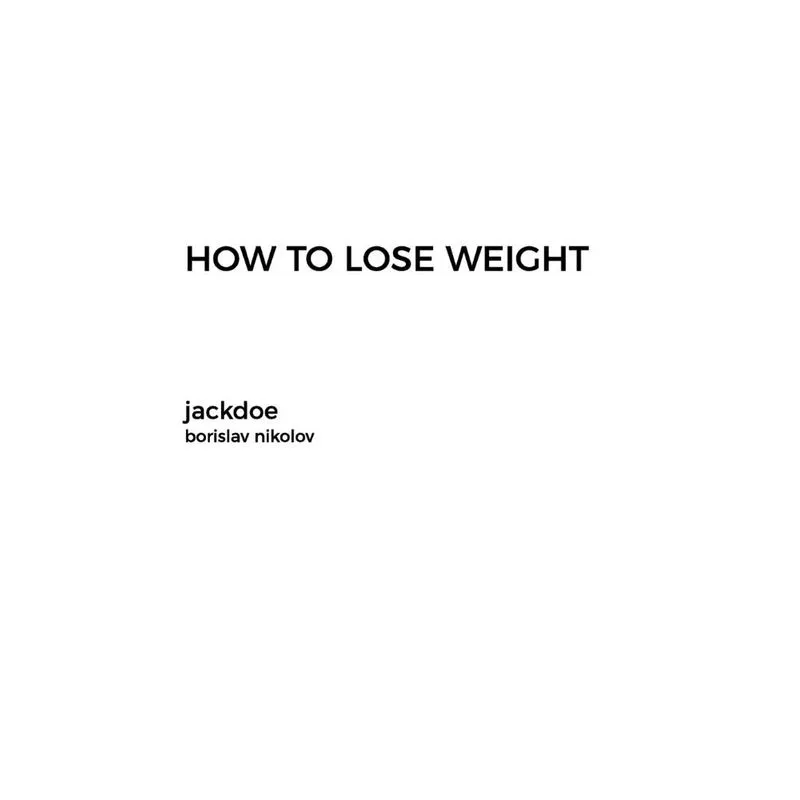 HOW TO LOSE WEIGHT