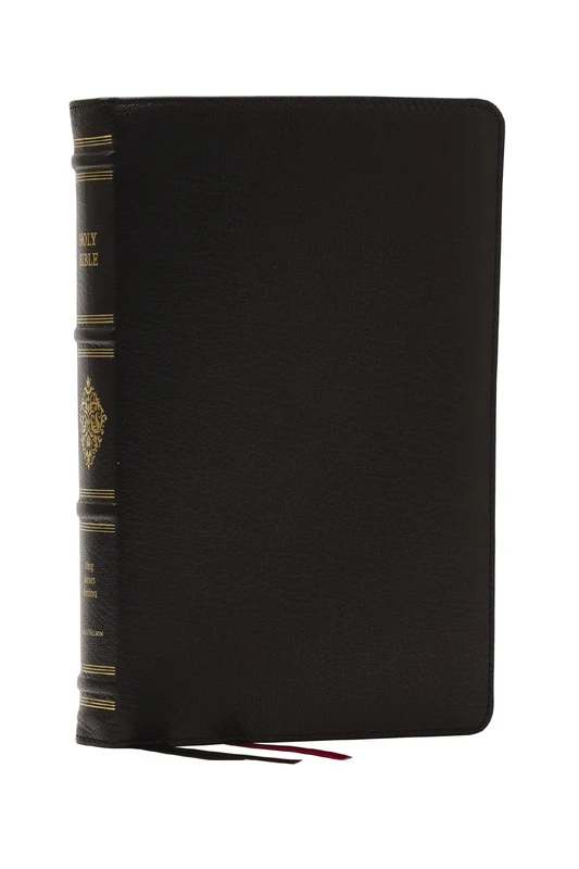 KJV, Personal Size Reference Bible, Sovereign Collection, Black Premium Goatskin Leather, Premier Collection, Comfort Print Leatherbound Hardback