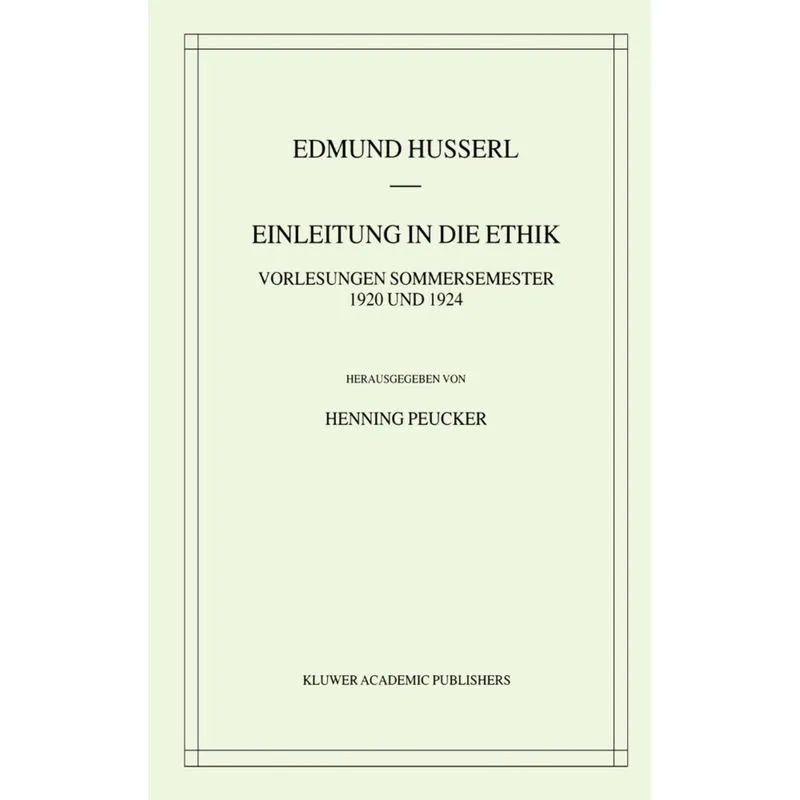 Einleitung in die Ethik