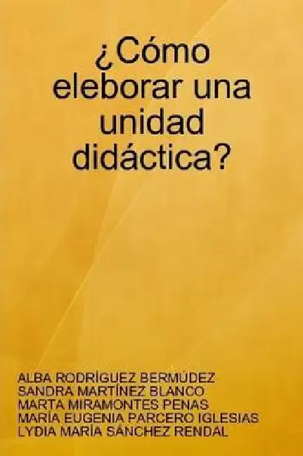¿Cómo eleborar una unidad didáctica? Paperback