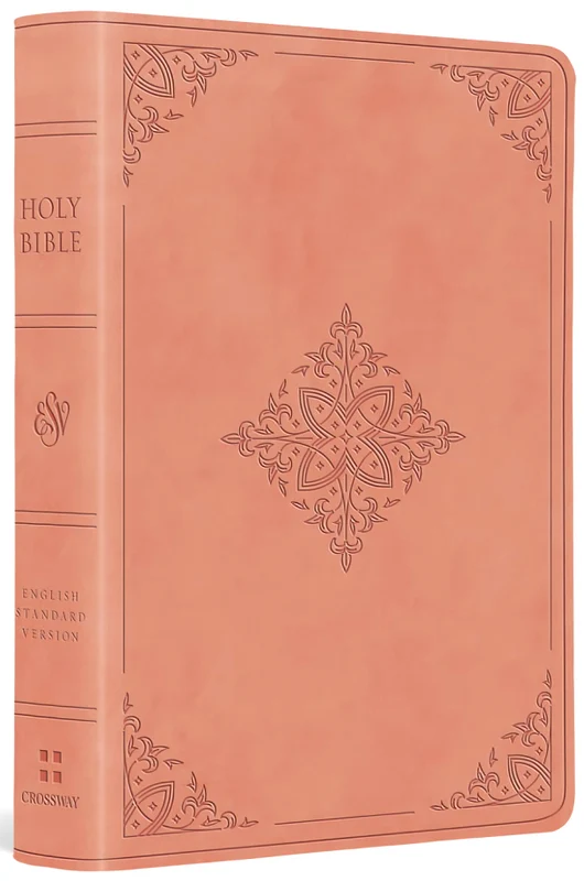 ESV, Value Large Print Compact Bible (Trutone, Blush Rose, Fleur-De-Lis Design)