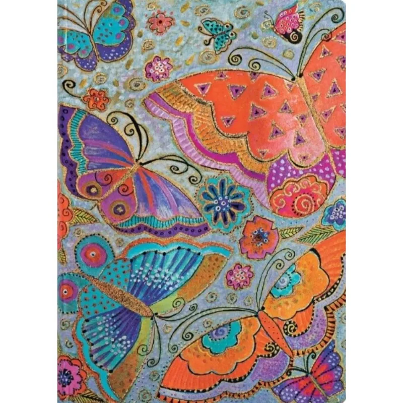 Libreta PaperBlanks hoja rayada 85 GSM Midi Pcr Flutterbyes 17x12 cm