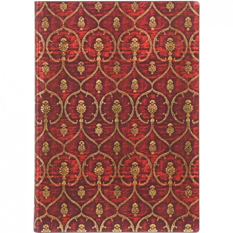 Paperblanks Red Velvet Capa Flexível Midi Pautado