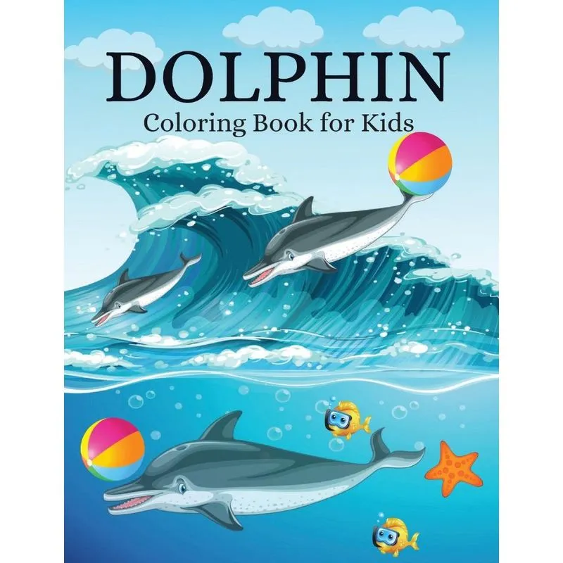 Dolphin coloring book for kids