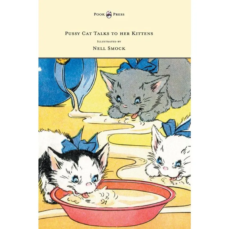 Pussy Cat Talks to her Kittens - Pictures by Nell Smock