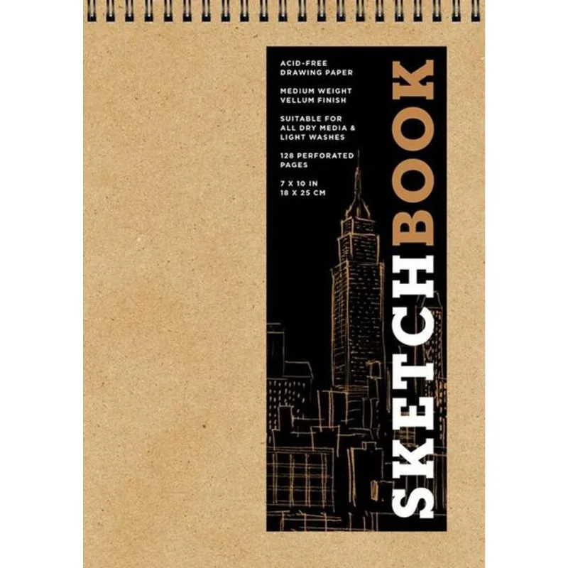 Libreta Sketchbook (Basic Medium Spiral Fliptop Landscape Kraft)