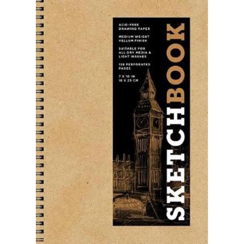 LIBRETA: Sketchbook (Basic Medium Spiral Kraft)