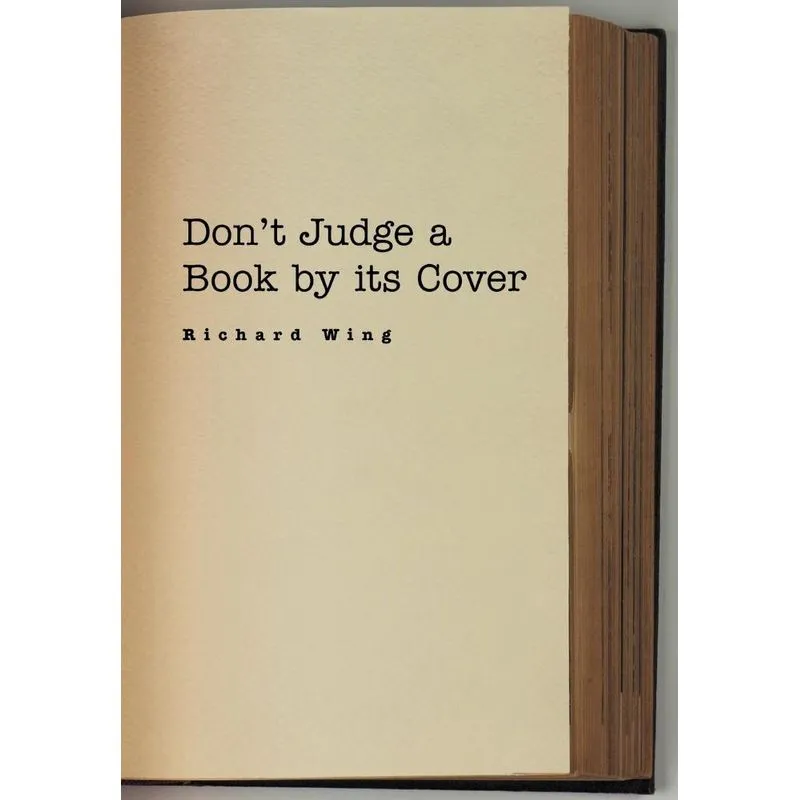 Dont Judge a Book by Its Cover
