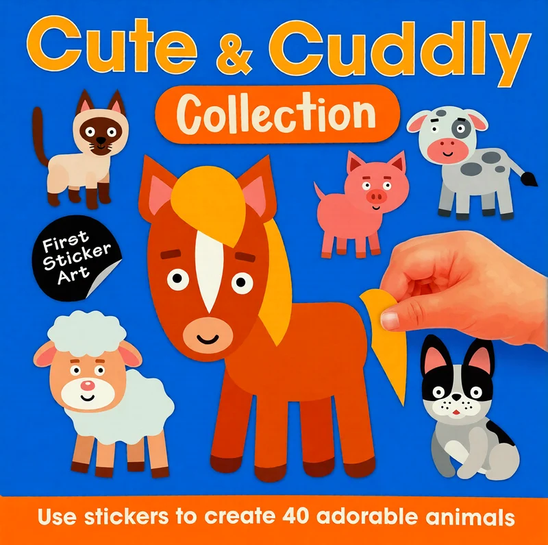 Cute & Cuddly Collection: Use Stickers To Create 40 Adorable Animals