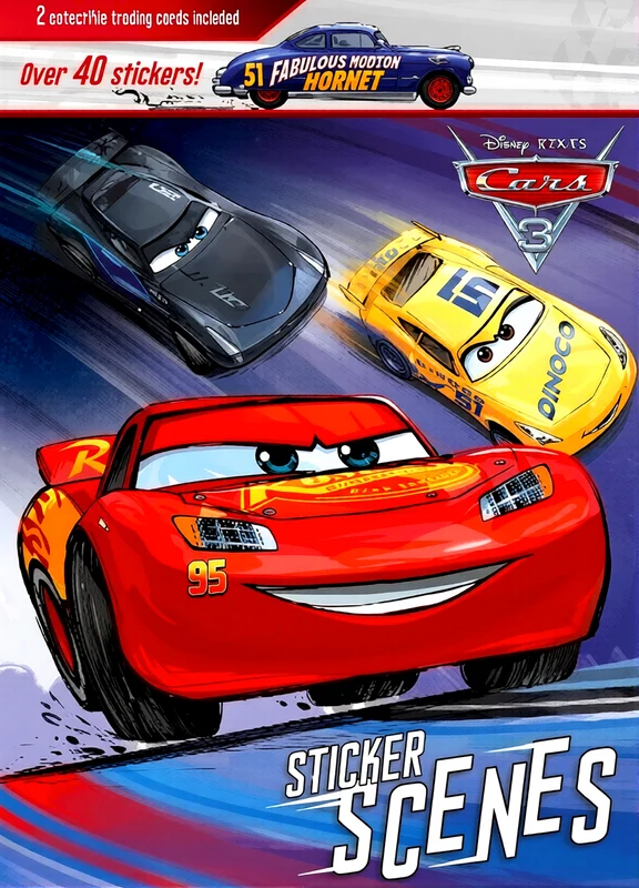 Disney Pixar Cars 3 Sticker Scenes: 2 Collectible Trading Cards Included (Ub)