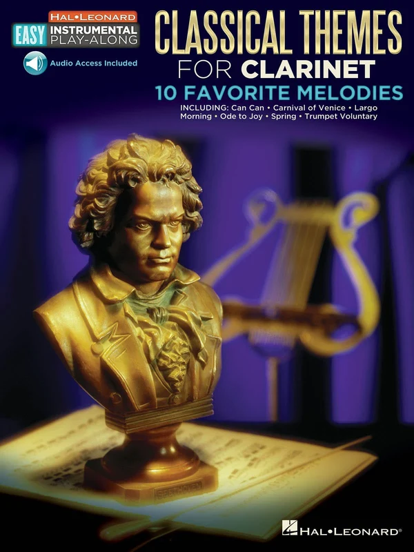 Classical Themes - 10 Favorite Melodies Clarinet Easy Instrumental Play-Along Book with Online Audio Tracks 古典 豎笛