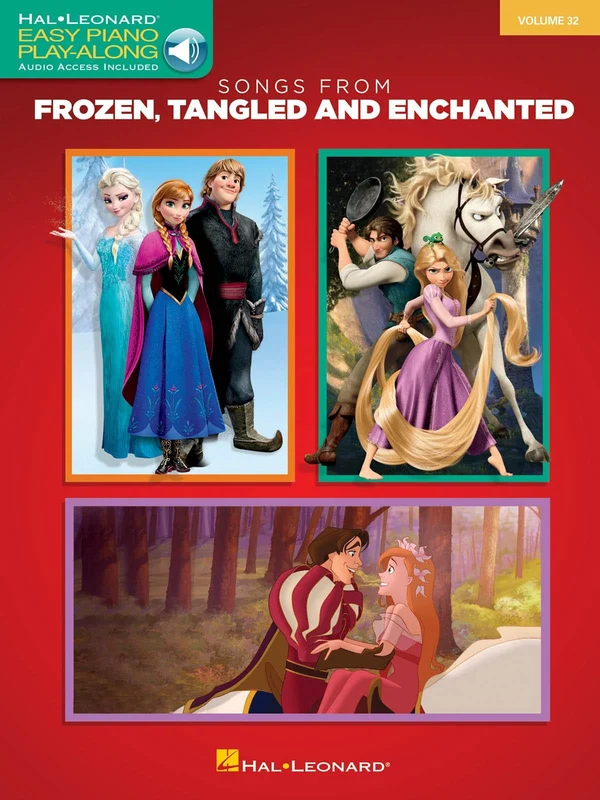 Songs from Frozen, Tangled and Enchanted Easy Piano Play-Along Volume 32 鋼琴