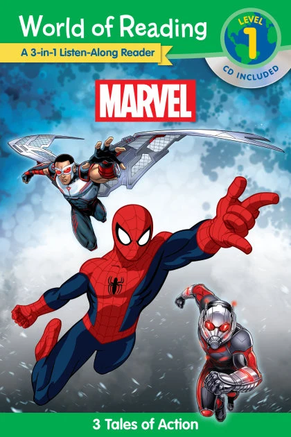 World of Reading: Marvel: Marvel 3-in-1 Listen-Along Reader-World of Reading Level 1 STANDARD