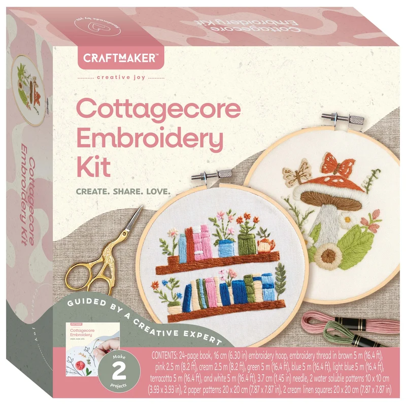 Craft Maker Cottagecore Embroidery Kit