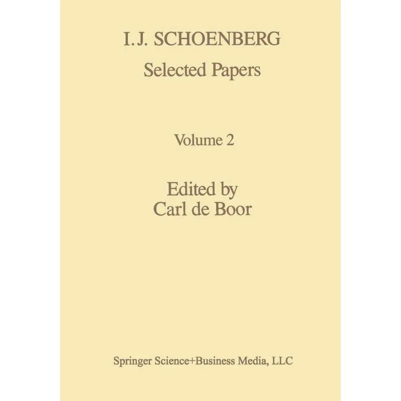 I. j. Schoenberg Selected Papers