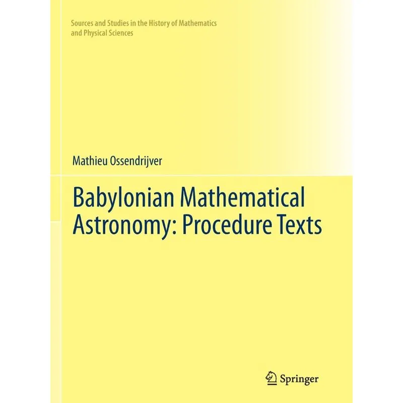Babylonian Mathematical Astronomy