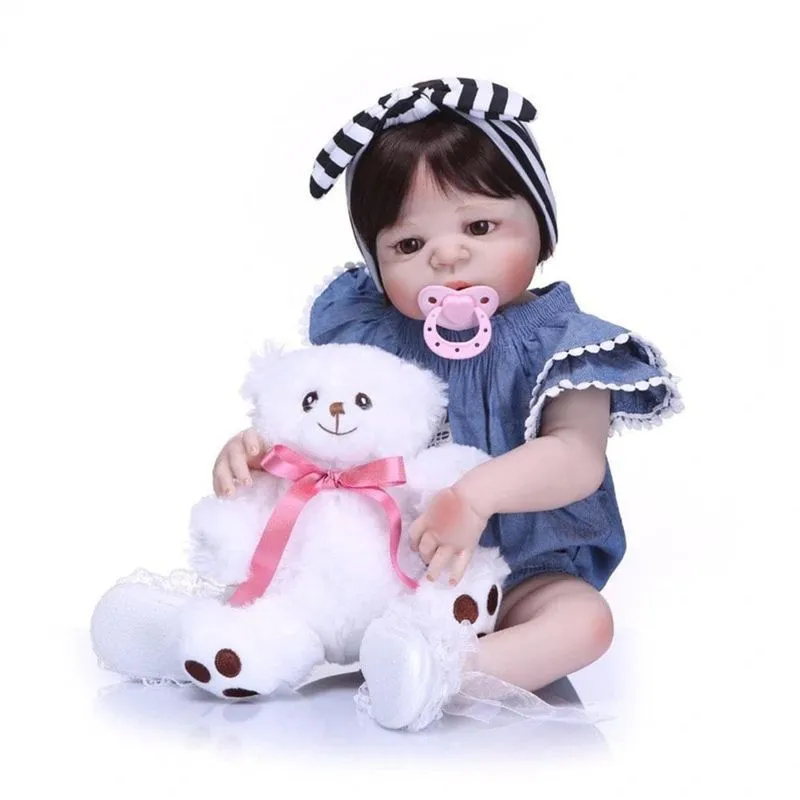 Boneca Reborn Bebê Reborn Menino 47 Cm Silicone