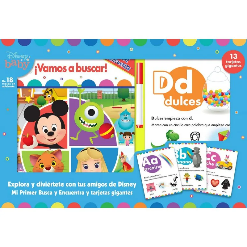 Estuche Busca Y Tarjetas Giga, Disney