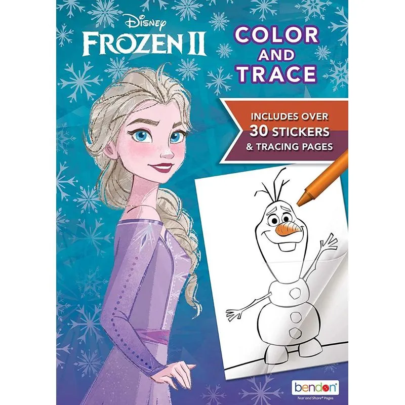 Disney Frozen 2 48 Páginas Color and Trace Activity Book, Bendon 46038