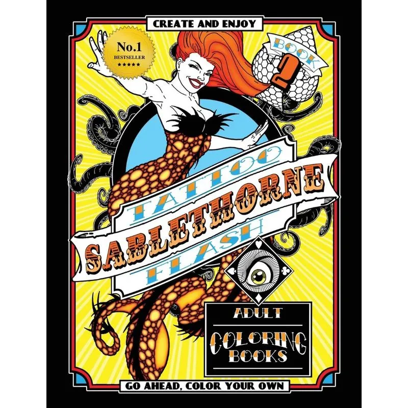 Tattoo Flash Adult Coloring Book