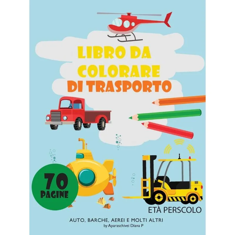 Libro da colorare di trasporto