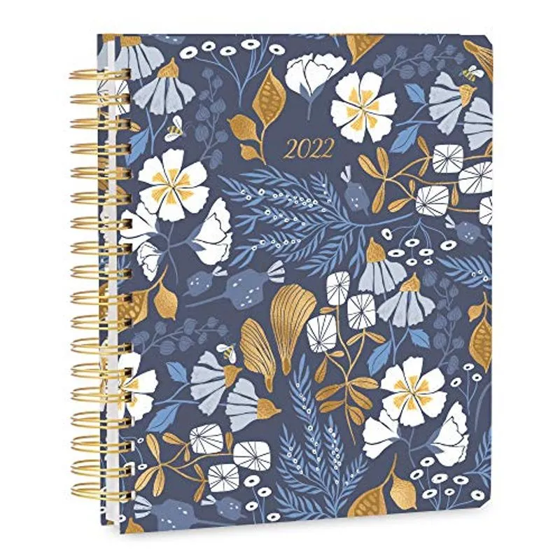 High Note 2022 Weekly &amp; Monthly Hardcover Planner, 17-month Agosto 2021 A Dezembro 2022, 9 X 10 - Garden Bee