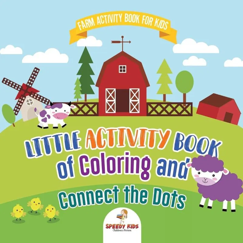 Farm Activity Book for Kids. Little Activity Book of Colori