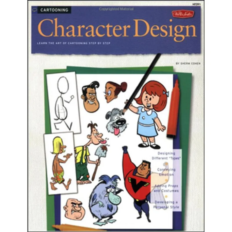 CHARACTER DESIGN - LEARN THE ART OF CARTOONING STEP BY STEP