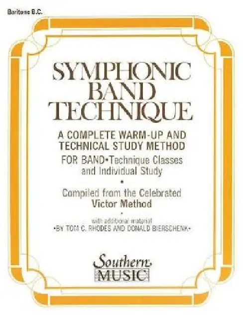 Symphonic Band Technique (S.B.T.): Baritone B.C. Paperback