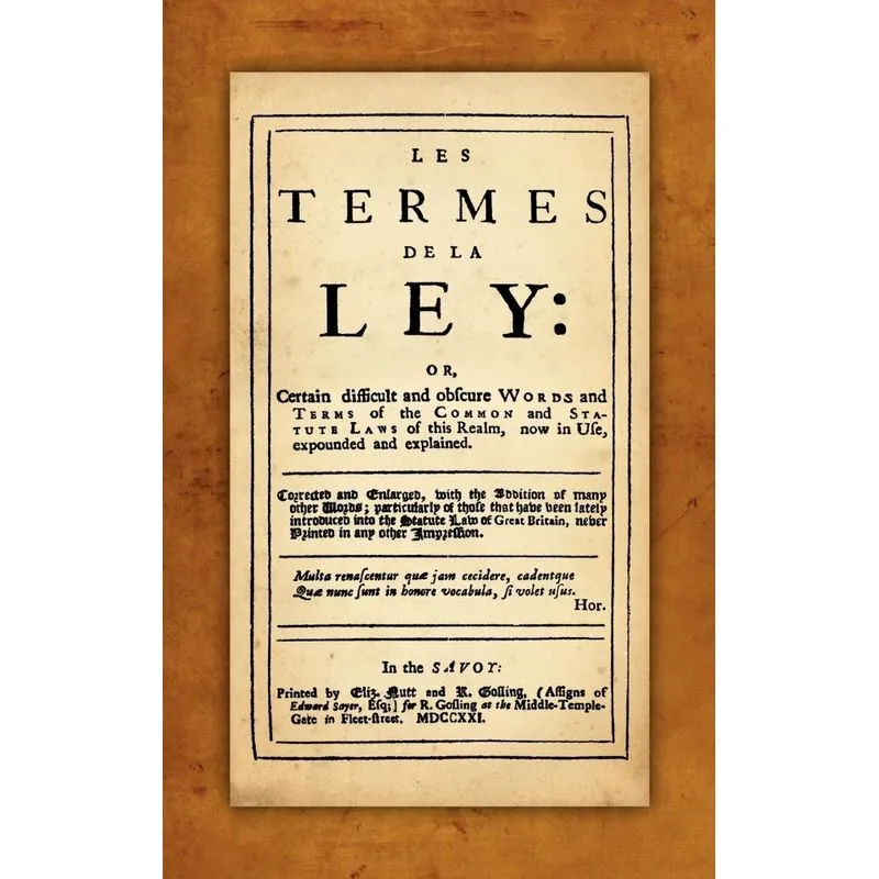 Les Termes de la Ley
