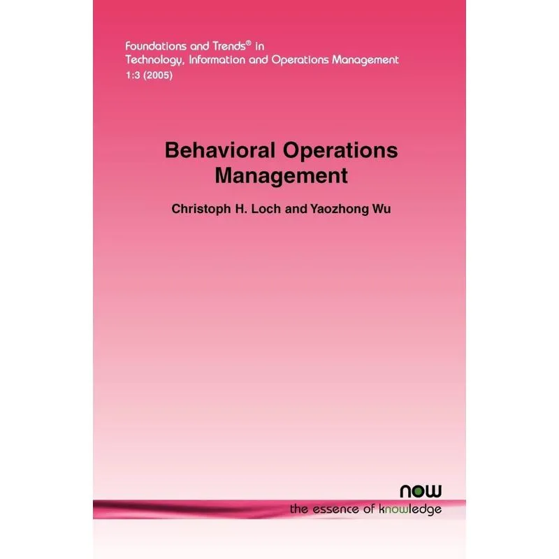 Behavioral Operations Management