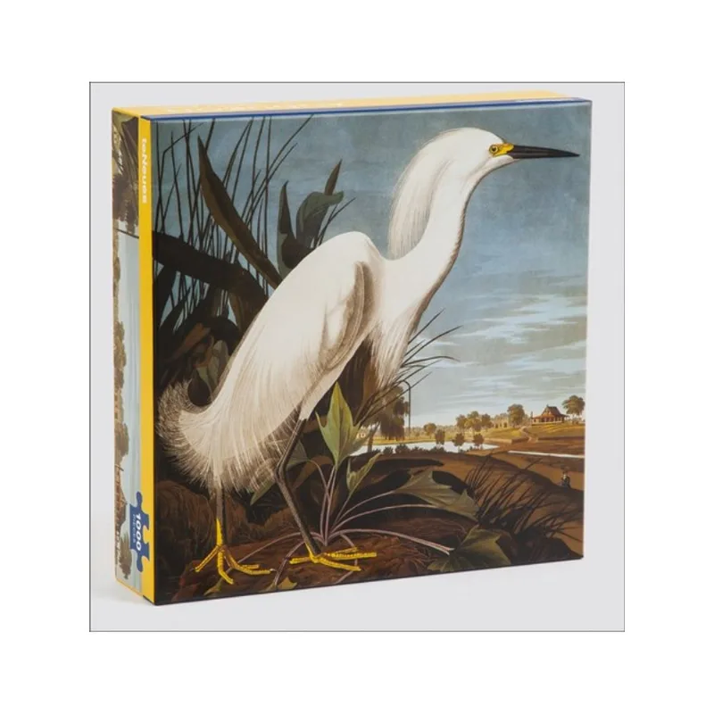 SNOWY EGRET, JAMES AUDUBON 1000-PIECE PUZZLE