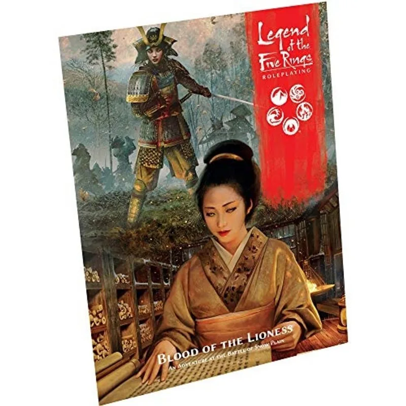 Legend of The Five Rings Roleplaying Game Blood of The Lioness Expansion Jogo de estratégia de aventura para adultos e adolescentes Idades a mais de 14 anos 3-5 Jogadores Avg. Playtime 2 Horas Feito p