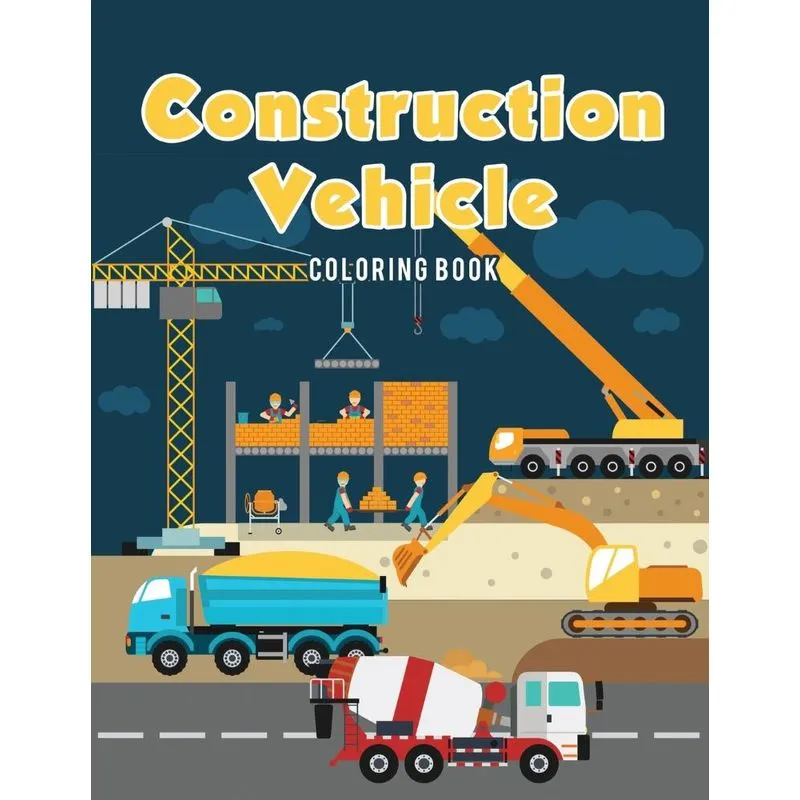 Construction Vehicle Coloring Book